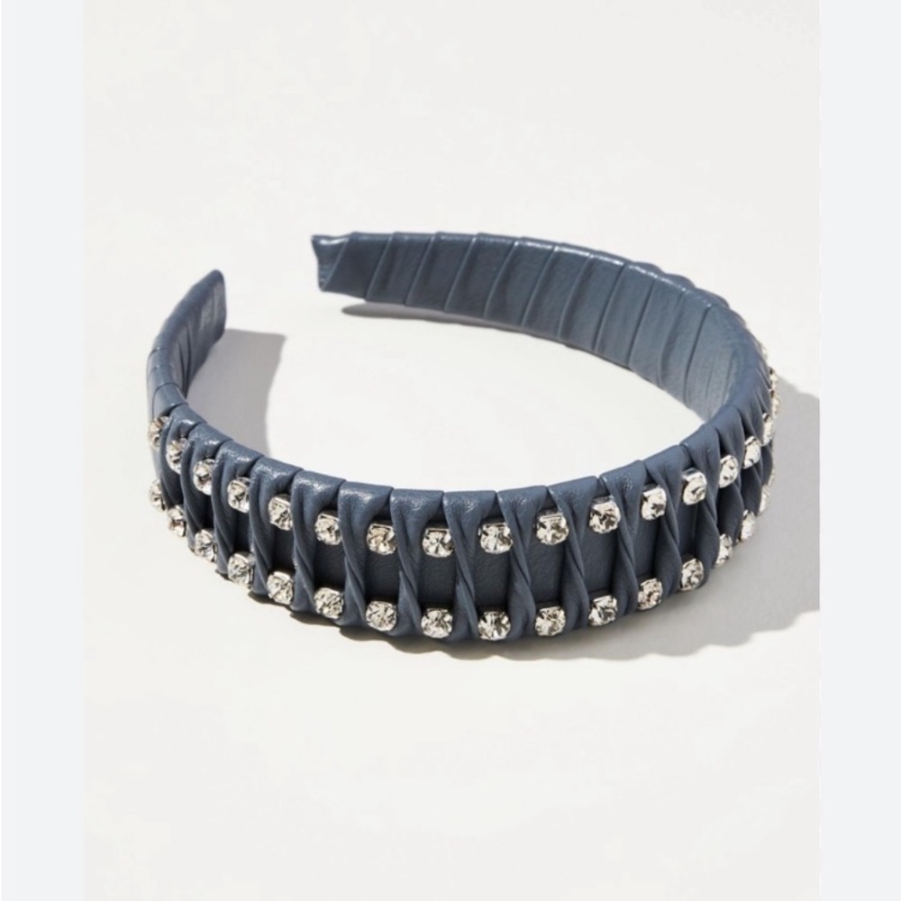 💎 Anthropologie Slate Blue Rhinestone Headband